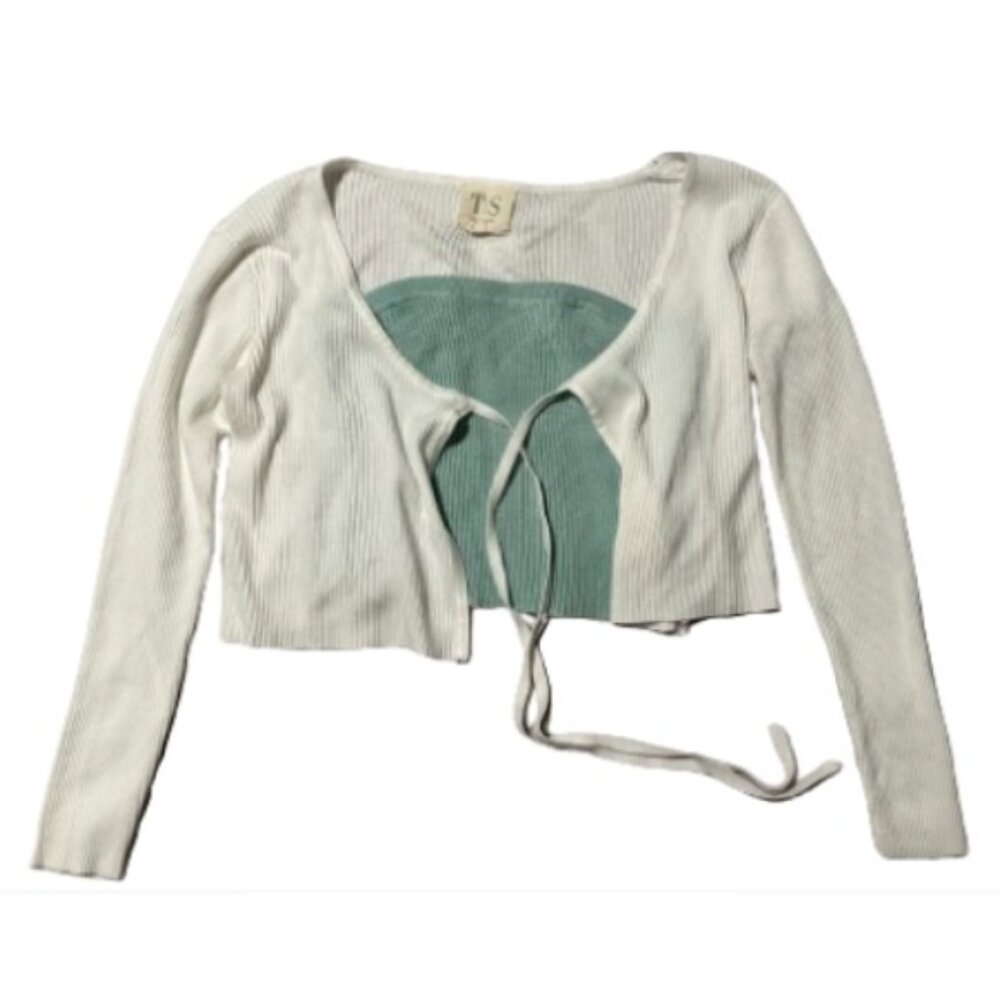 Twine and String White and Green 2 Piece